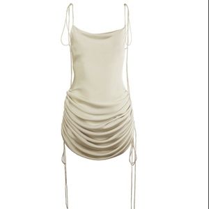 Orseund Iris Drawstring Dress in Champagne